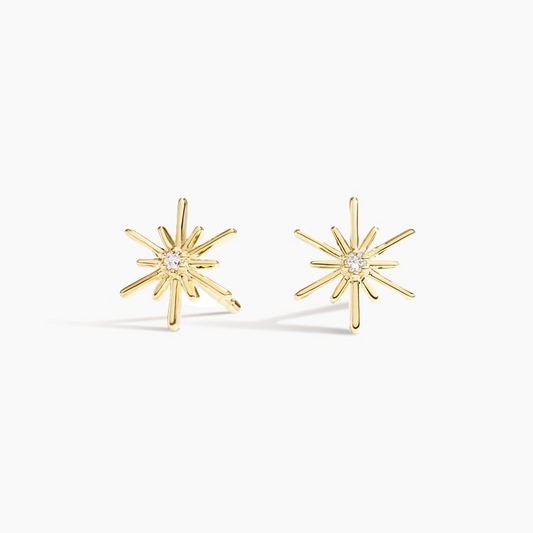 1/6 CTW Lab Grown Diamond Star Shape Stud Earrings