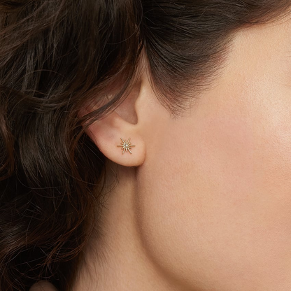 1/6 CTW Lab Grown Diamond Star Shape Stud Earrings