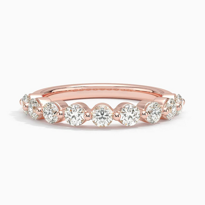 0.75CTW Lab Grown Diamond Shared Prong Wedding Band