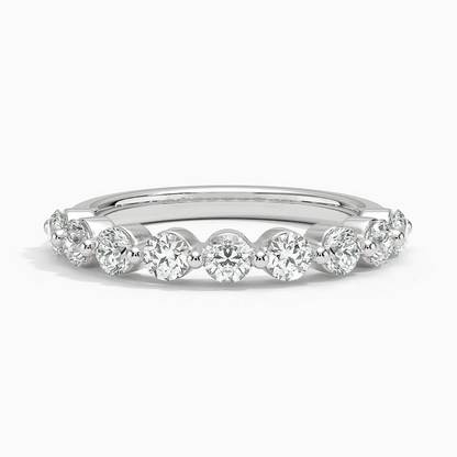 0.75CTW Lab Grown Diamond Shared Prong Wedding Band
