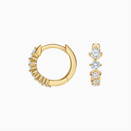 1/4 CTW Lab Grown Diamond Huggie Hoop Earrings