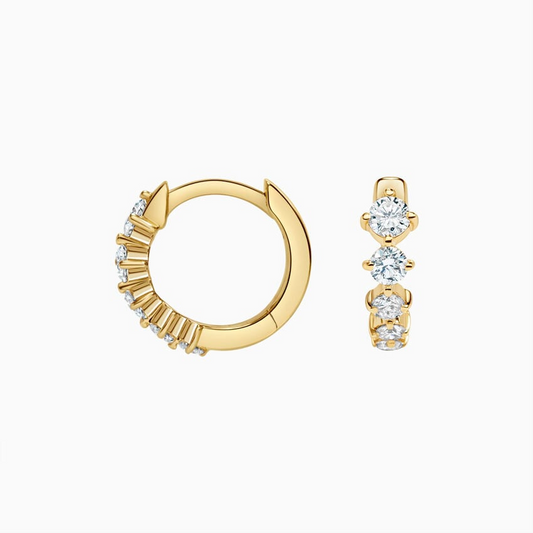1/4 CTW Lab Grown Diamond Huggie Hoop Earrings