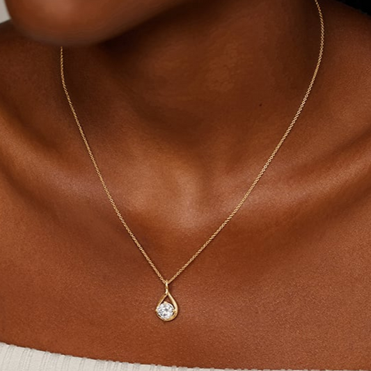 1/2 CTW Lab Grown Diamond Twist Pendant