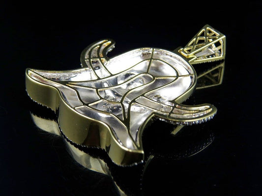 2 Inch Lab Grown Diamond 10K Gold SnapChat Ghost Pendant