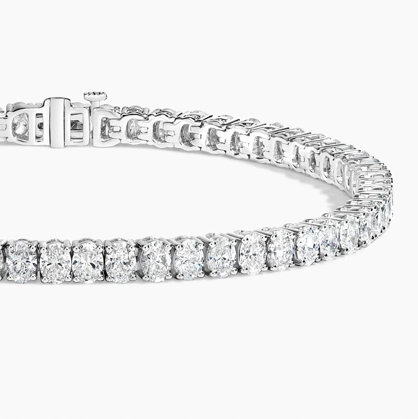 8CTW 7 inch Oval Lab Grown Diamond Tennis Bracelet