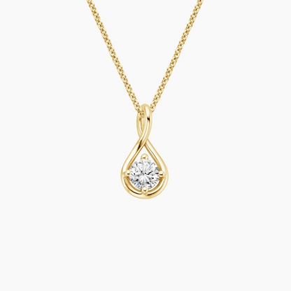1/2 CTW Lab Grown Diamond Twist Pendant