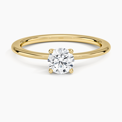 1/2Ct Round Lab Grown Diamond Gold Solitaire Ring