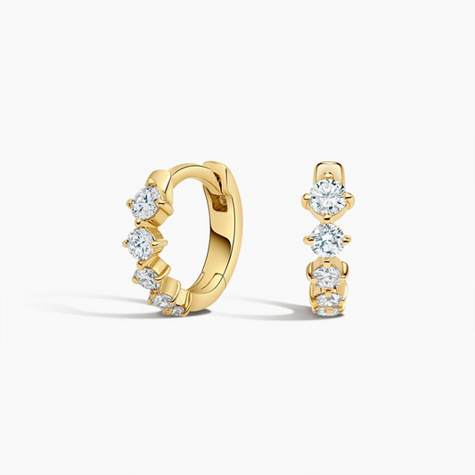 1/4 CTW Lab Grown Diamond Huggie Hoop Earrings