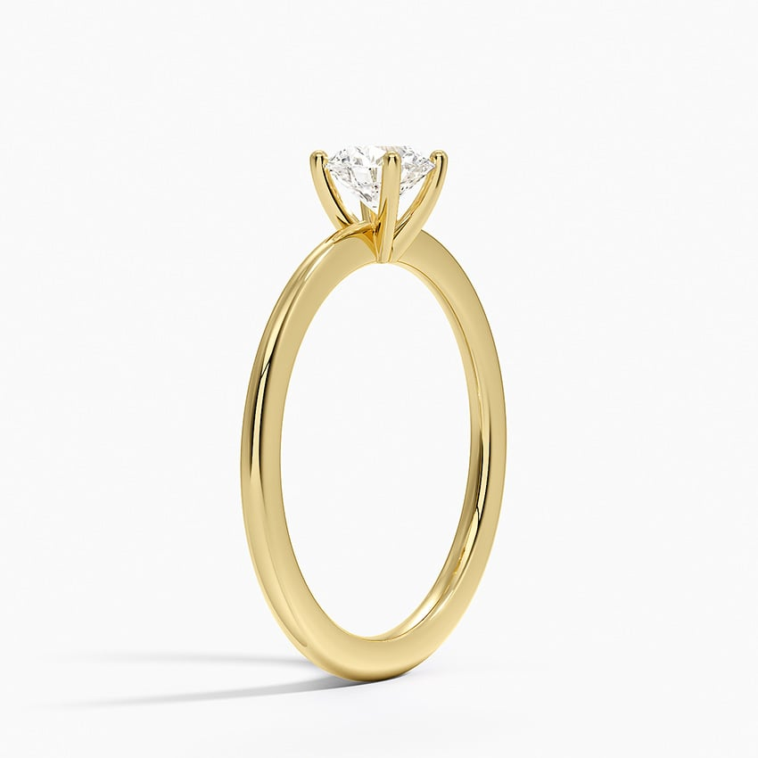 1/2Ct Round Lab Grown Diamond Gold Solitaire Ring