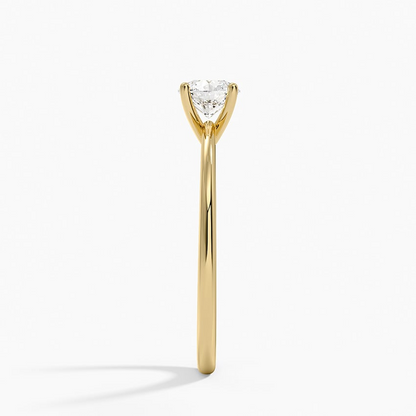 1/2Ct Round Lab Grown Diamond Gold Solitaire Ring