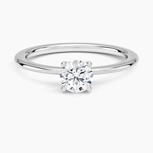 1/2Ct Round Lab Grown Diamond Gold Solitaire Ring