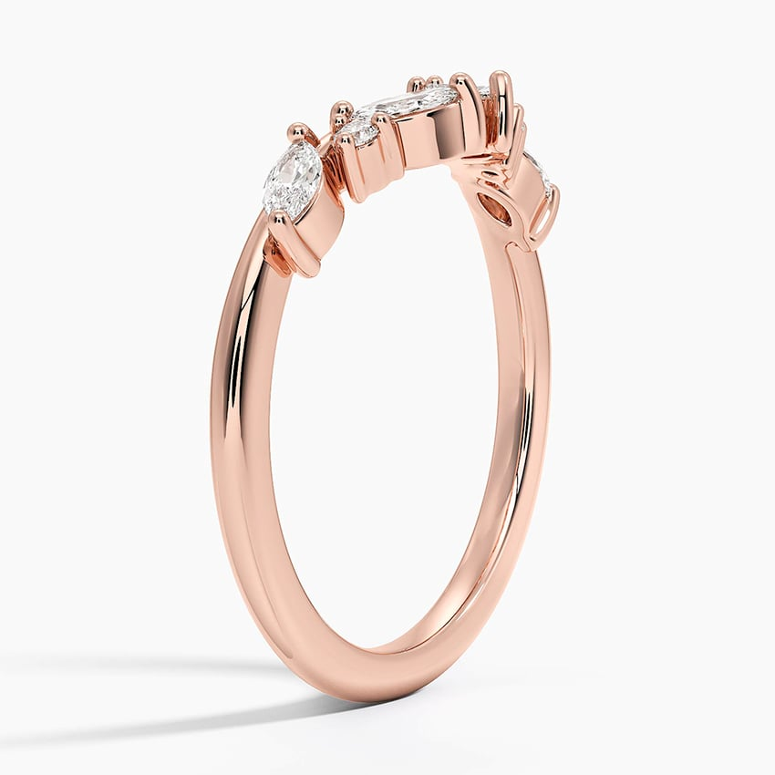 0.24CTW Lab Grown Diamond Cheveron Wedding Band