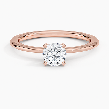 1/2Ct Round Lab Grown Diamond Gold Solitaire Ring
