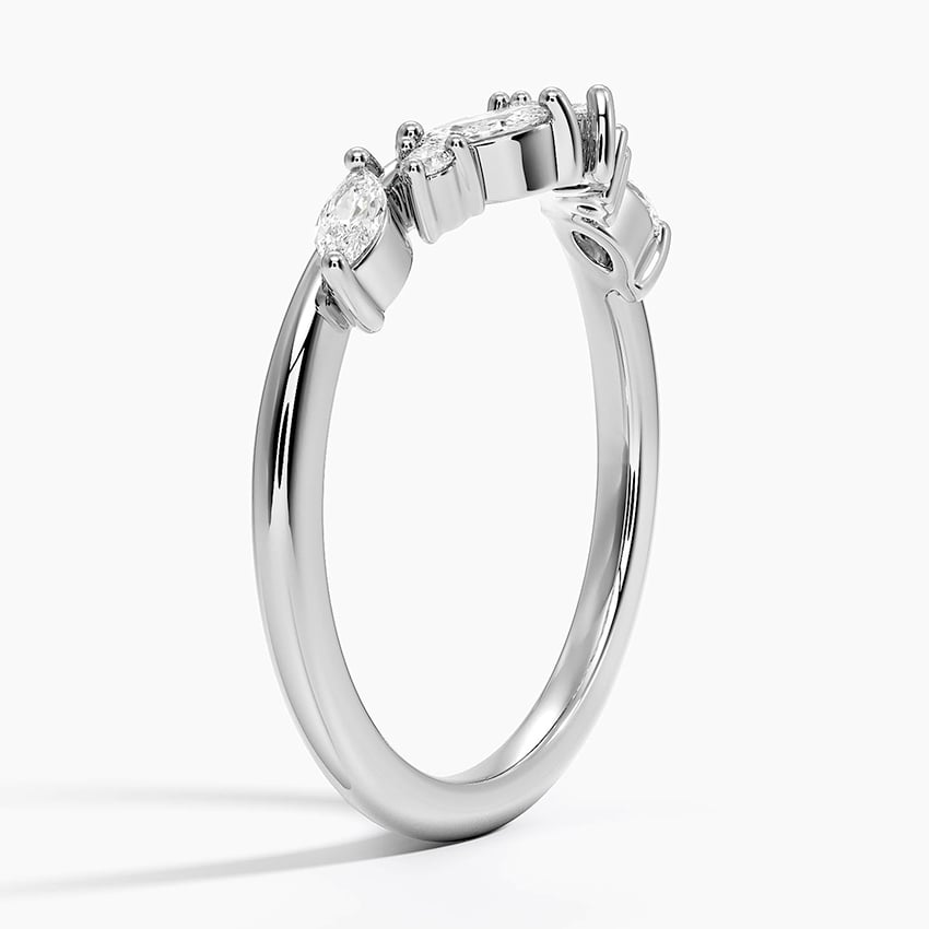 0.24CTW Lab Grown Diamond Cheveron Wedding Band