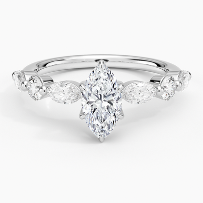 3/4 Marquise Lab Grown Diamond Gold Engagement Ring