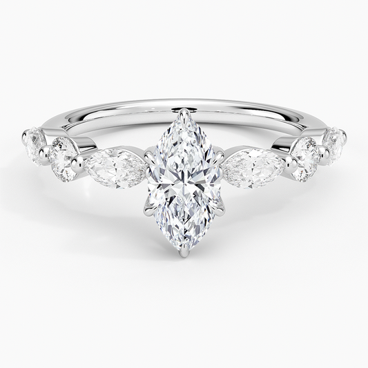 3/4 Marquise Lab Grown Diamond Gold Engagement Ring