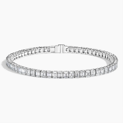 9CTW 7 inch Emerald Cut Lab Grown Diamond Tennis Bracelet