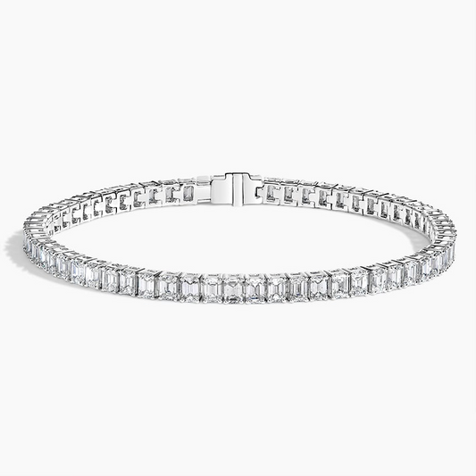 9CTW 7 inch Emerald Cut Lab Grown Diamond Tennis Bracelet