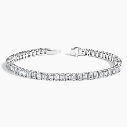 9CTW 7 inch Emerald Cut Lab Grown Diamond Tennis Bracelet