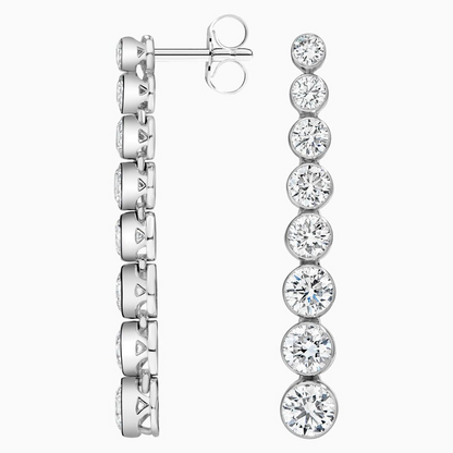 1.50 CTW Lab Grown Diamond Tennis Drop Earrings