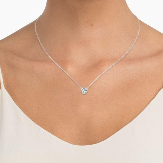 1/2 CTW Lab Grown Diamond Brilliant Bezel Pendant