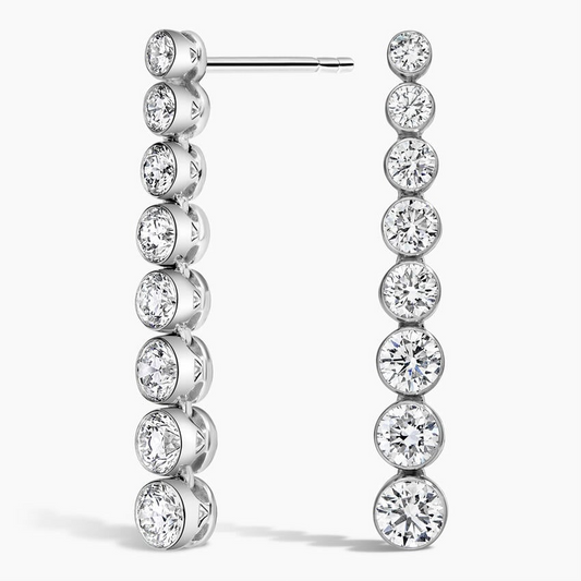 1.50 CTW Lab Grown Diamond Tennis Drop Earrings