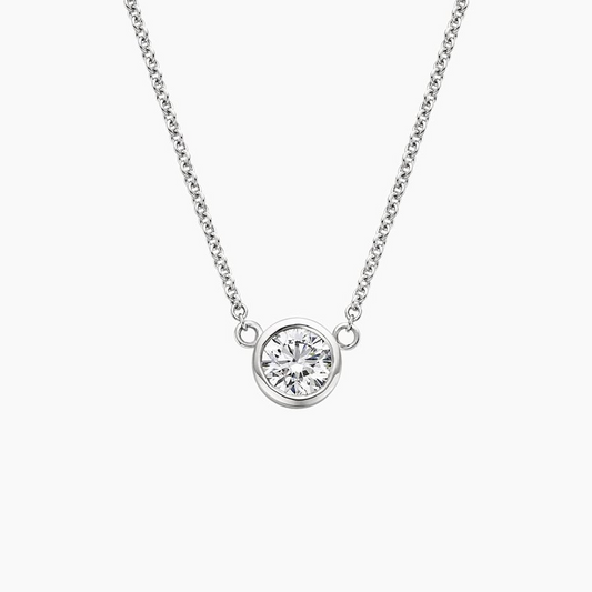1/2 CTW Lab Grown Diamond Brilliant Bezel Pendant