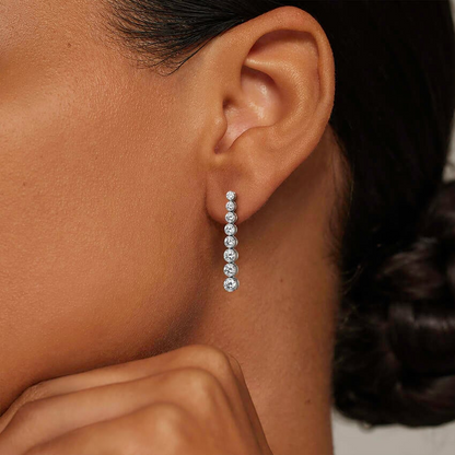1.50 CTW Lab Grown Diamond Tennis Drop Earrings