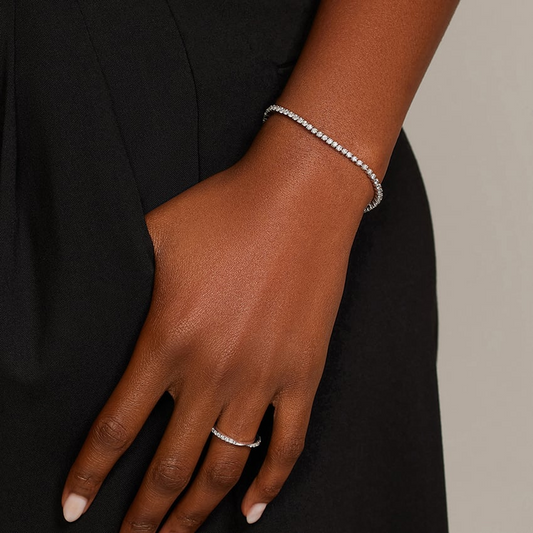 2.50CTW 6.5 inch Round Cut Lab Grown Diamond Tennis Bracelet