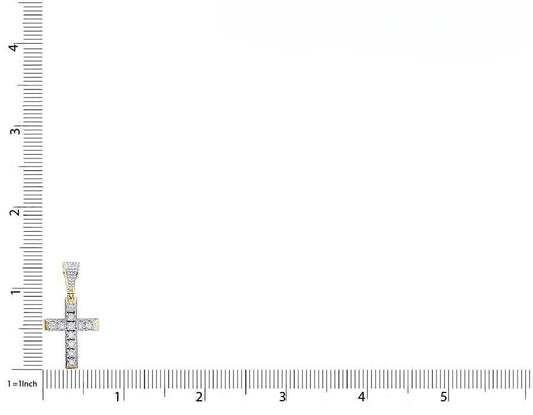 0.50 CTW Lab Grown Diamond 3D Solitaire Cross Pendant