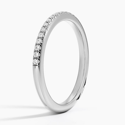 18k Gold Half Eternity Lab Grown Diamond Wedding Band Ring