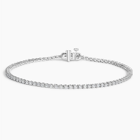 1CTW 7 inch Three Prong Lab Grown Diamond Tennis Bracelet