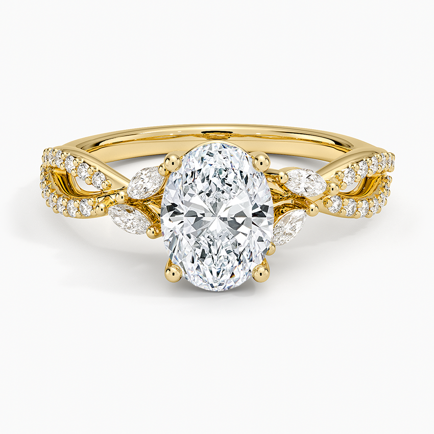 11/4Ct Oval Lab Grown Diamond Twisted Ring