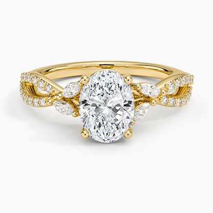 11/4Ct Oval Lab Grown Diamond Twisted Ring