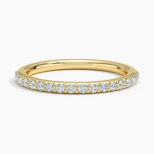 0.24CTW Lab Grown Diamond Solid Gold Wedding Band