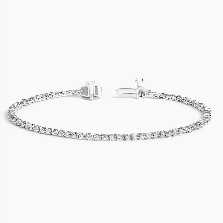 1CTW 7 inch Three Prong Lab Grown Diamond Tennis Bracelet