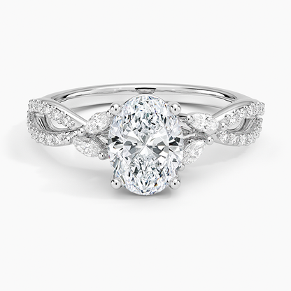 11/4Ct Oval Lab Grown Diamond Twisted Ring