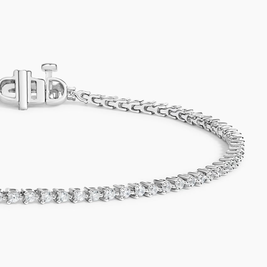 1CTW 7 inch Three Prong Lab Grown Diamond Tennis Bracelet