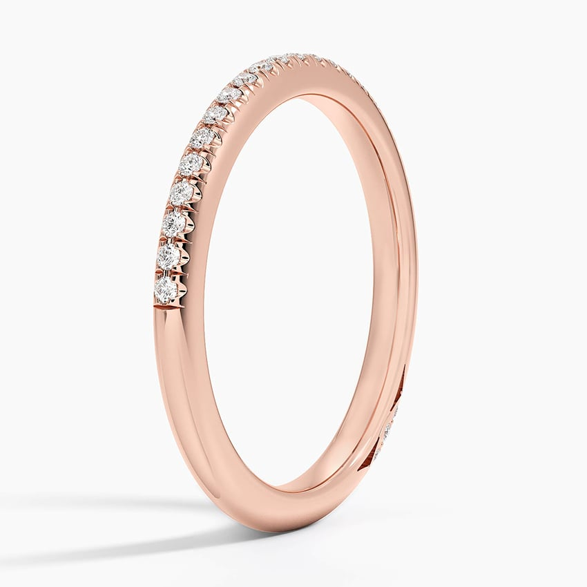 18k Gold Half Eternity Lab Grown Diamond Wedding Band Ring