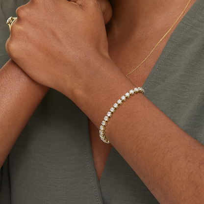 10CTW 7 inch Prong Set Lab Grown Diamond Tennis Bracelet