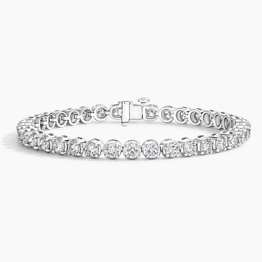 10CTW 7 inch Prong Set Lab Grown Diamond Tennis Bracelet