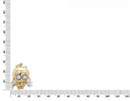 10K Gold Lab Grown Diamond Naughty Cupid Angel Pendant