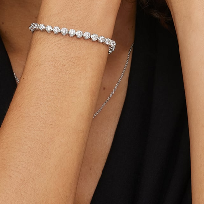 10CTW 7 inch Prong Set Lab Grown Diamond Tennis Bracelet
