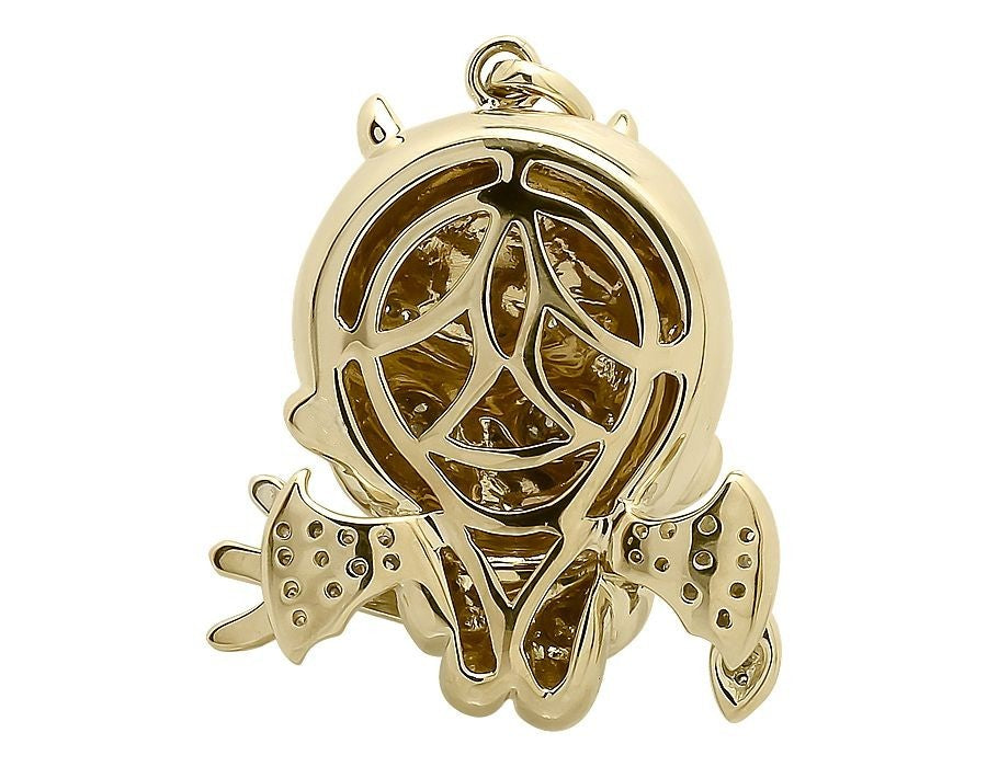 10K Gold Lab Grown Diamond Naughty Cupid Angel Pendant