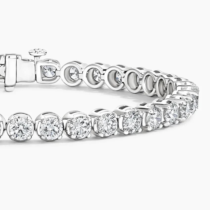 10CTW 7 inch Prong Set Lab Grown Diamond Tennis Bracelet