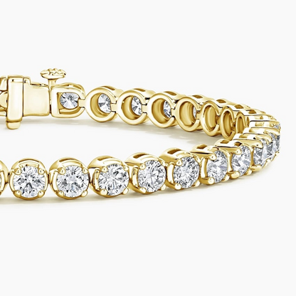 10CTW 7 inch Prong Set Lab Grown Diamond Tennis Bracelet