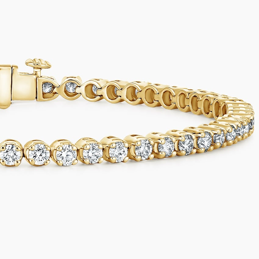 3CTW 7 inch Lab Grown Diamond Tennis Bracelet in Gold
