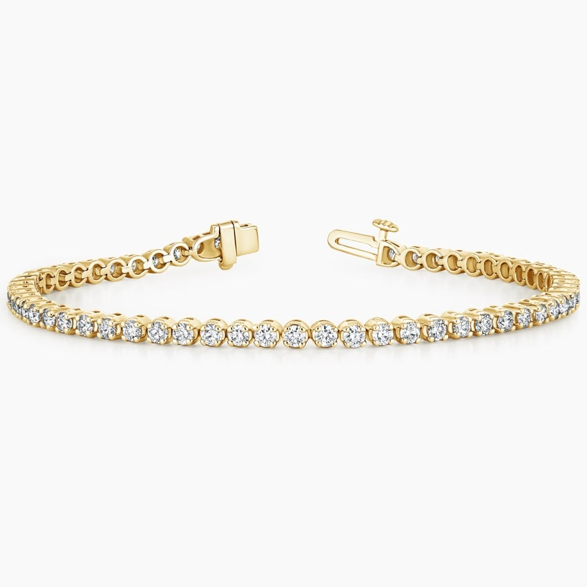 3CTW 7 inch Lab Grown Diamond Tennis Bracelet in Gold