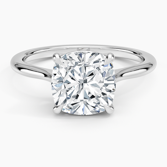 21/2Ct Cushion Lab Grown Diamond Solitaire Ring