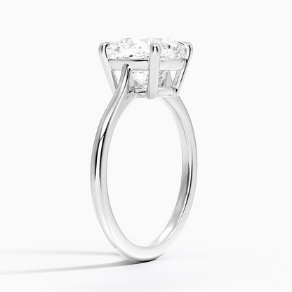 21/2Ct Cushion Lab Grown Diamond Solitaire Ring